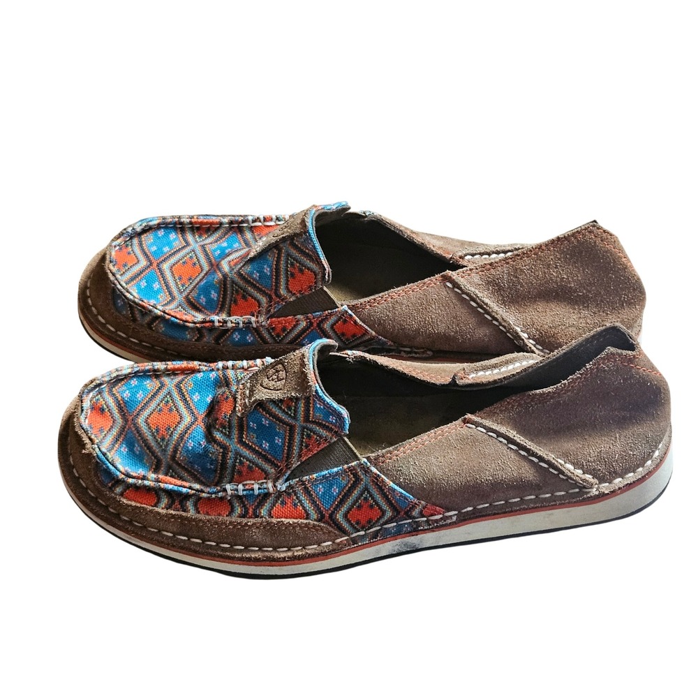 Ariat Womens Cruiser Aztec Suede Loafers 10 B Slip On Southwestern 10019890